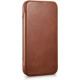 iCarer AKI 14220706 iPhone 14 Pro Curved Edge Leather Folio Brown