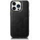 iCarer WMI14220717 iPhone 14 Genuine Leather TPU Back Cover Black