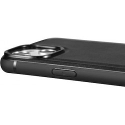 iCarer WMI14220717 iPhone 14 Genuine Leather TPU Back Cover Black