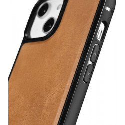iCarer WMI14220719 iPhone 14 Plus Genuine Leather TPU Back Cover Light Brown