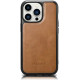iCarer WMI14220718 iPhone 14 Pro Genuine Leather TPU Back Cover Light Brown