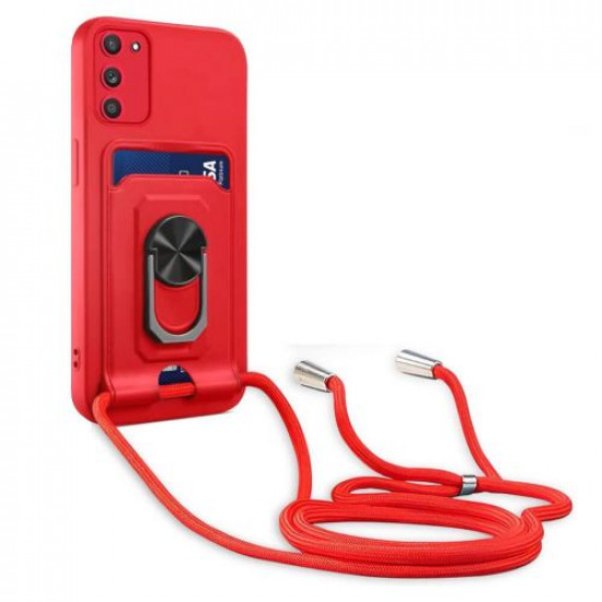 Bodycell Multifunction Case Με Κορδονι Samsung S21 FE Red
