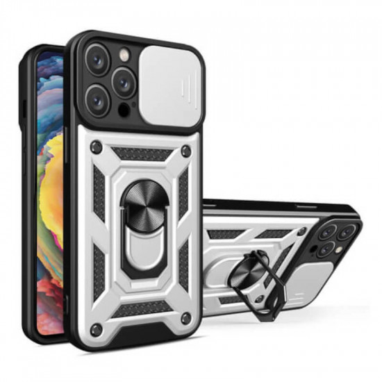 Bodycell Armor Slide Cover Case iPhone 15 Pro  Silver