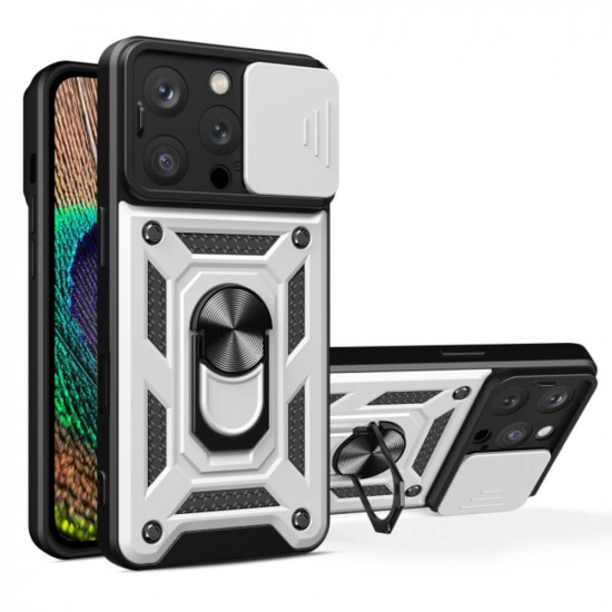Bodycell Armor Slide Cover Case iPhone 16 Pro Max Silver