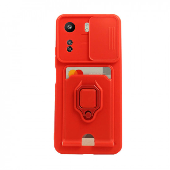 Bodycell Multifunction Case Με Κορδονι Xiaomi Redmi 13C 4G/Poco C65 Red